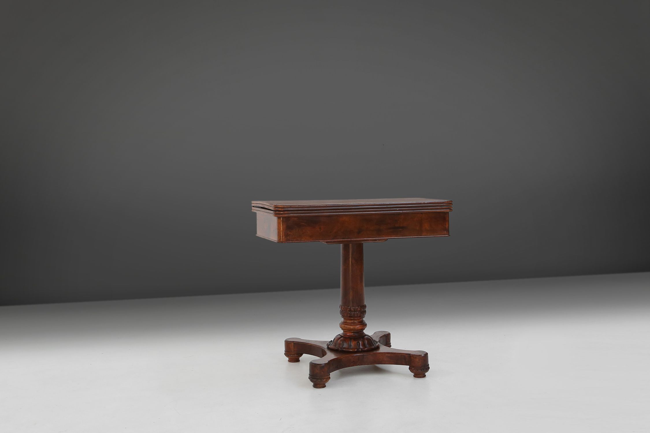 Victorian burl wood Folding Card Console Table, UK 19th Centurythumbnail